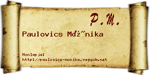 Paulovics Mónika névjegykártya