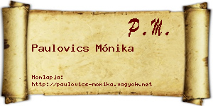 Paulovics Mónika névjegykártya